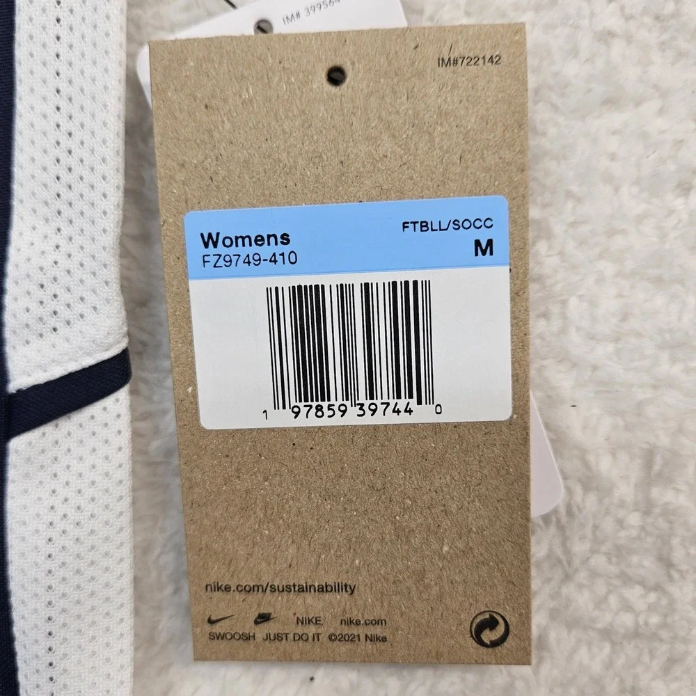 Nike Women's Dri-Fit Sleeveless Tee Size MEDIUM Navy/Royal/White FZ9749-410